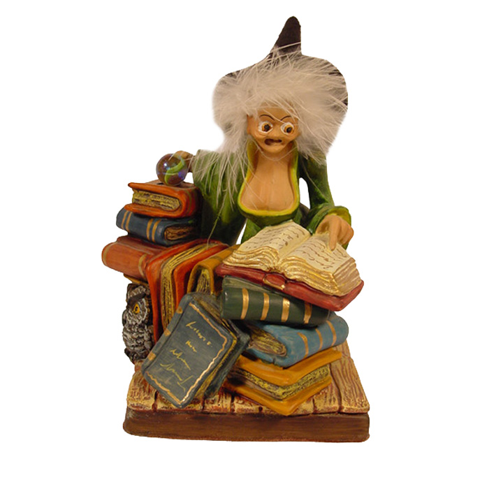 figura bruja pelos libros